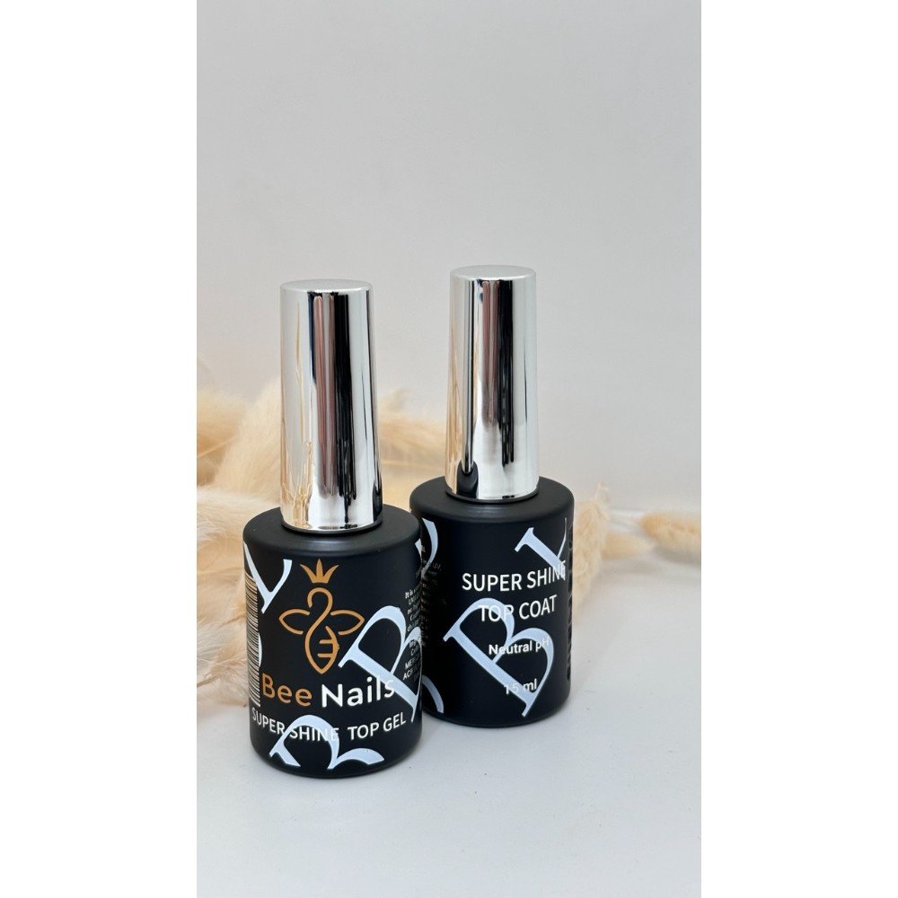 ტოპი (ტოპ-გელი) Bee Nails-ის „Super Shine“, 15 მლ