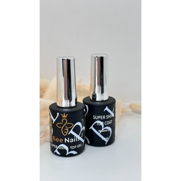ტოპი (ტოპ-გელი) Bee Nails-ის „Super Shine“, 15 მლ